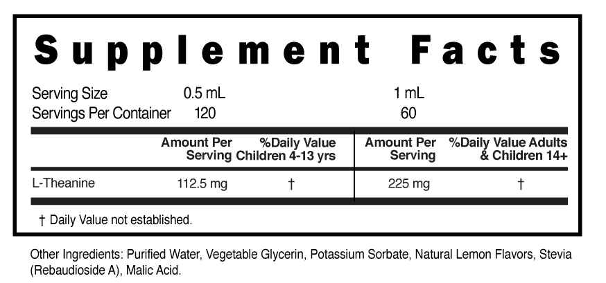 Kids Vegan L-Theanine Liquid Drops - Supplement